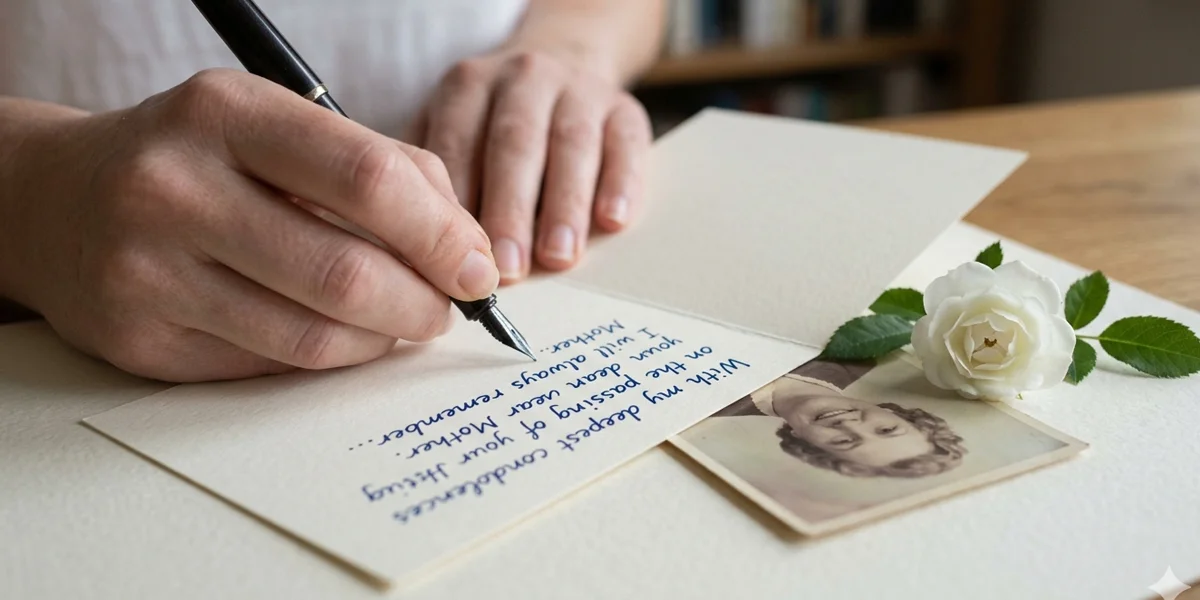 How to write a short condolence message on the passing away of a mother?