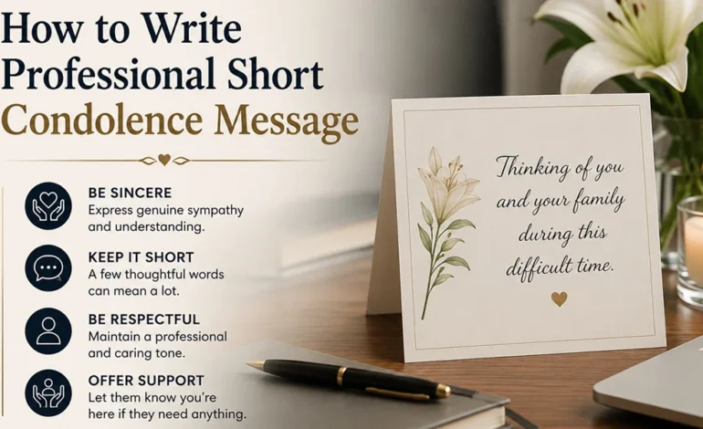 How to write a professional short condolence message to a boss?