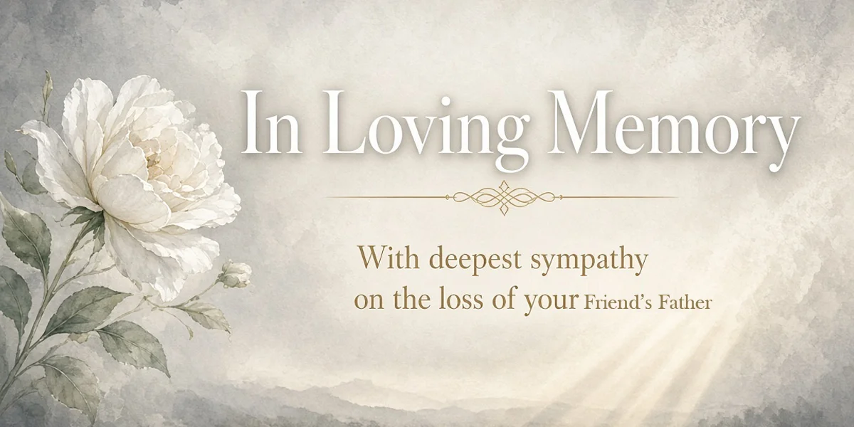 How to write a short condolence message for a friend’s father?